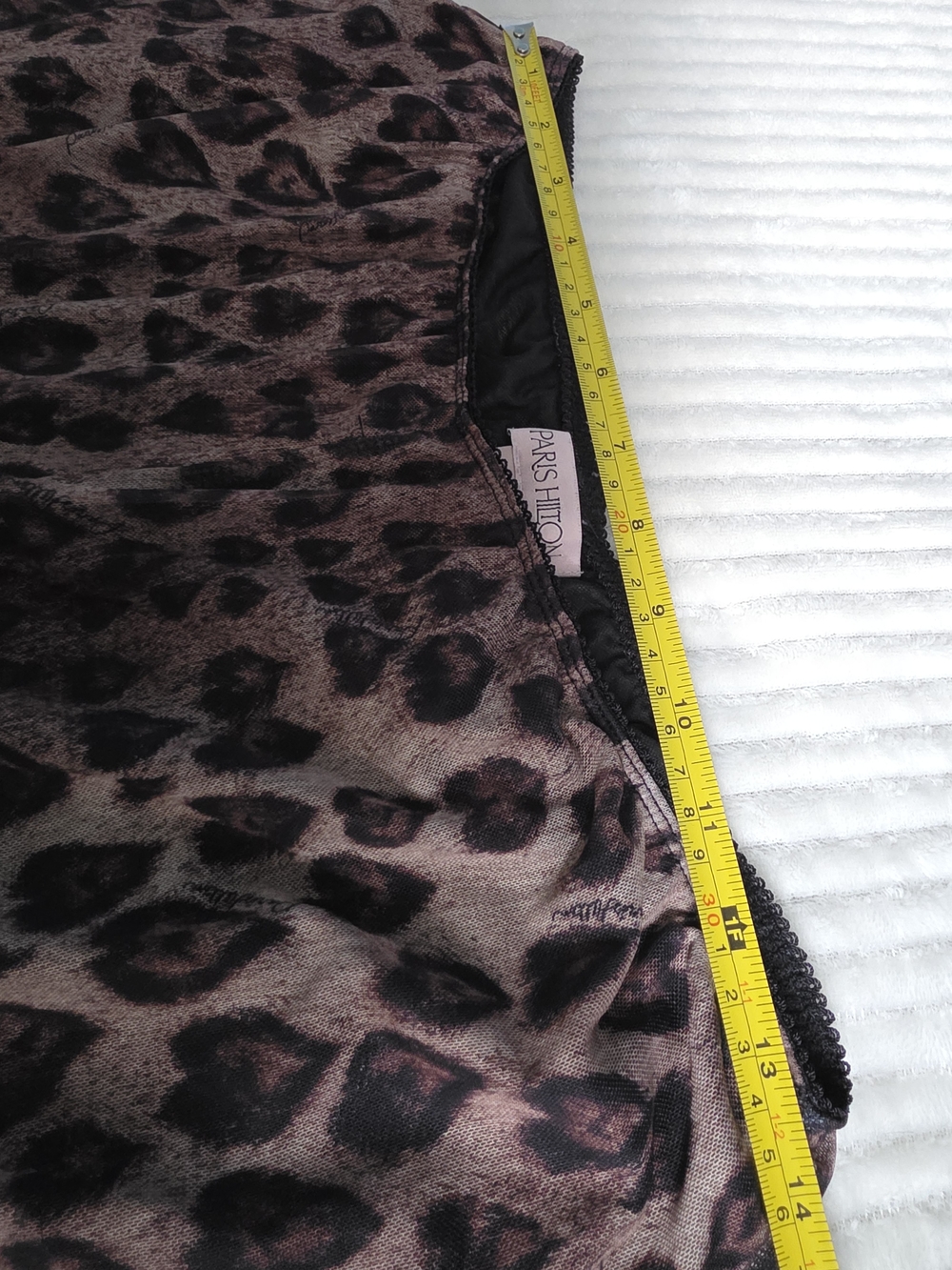 Paris Hilton Leopard Print Lace Trim Cami & Pants Sleep Set - Black/Brown - Picture 11 of 11